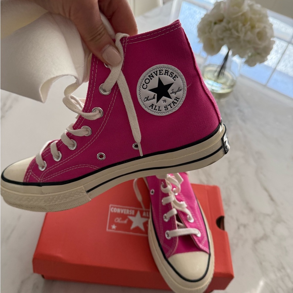 Converse Fuchsia High-Top Sneakers